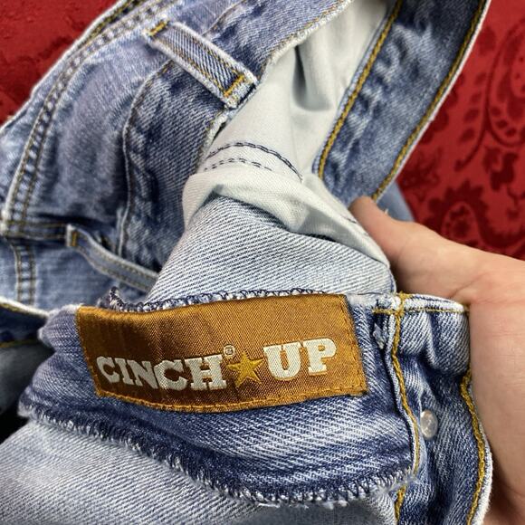 Cinch Jeans Bronze Label Mens 36x30 (34x28") Stone Wash Western Denim Whiskers - Picture 6 of 16